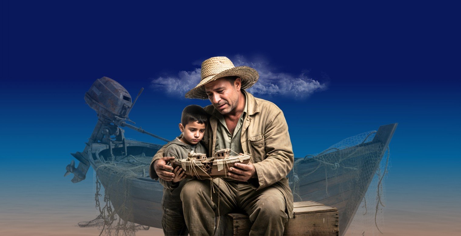 صيادون بين حطام القوارب والشباك الفارغة