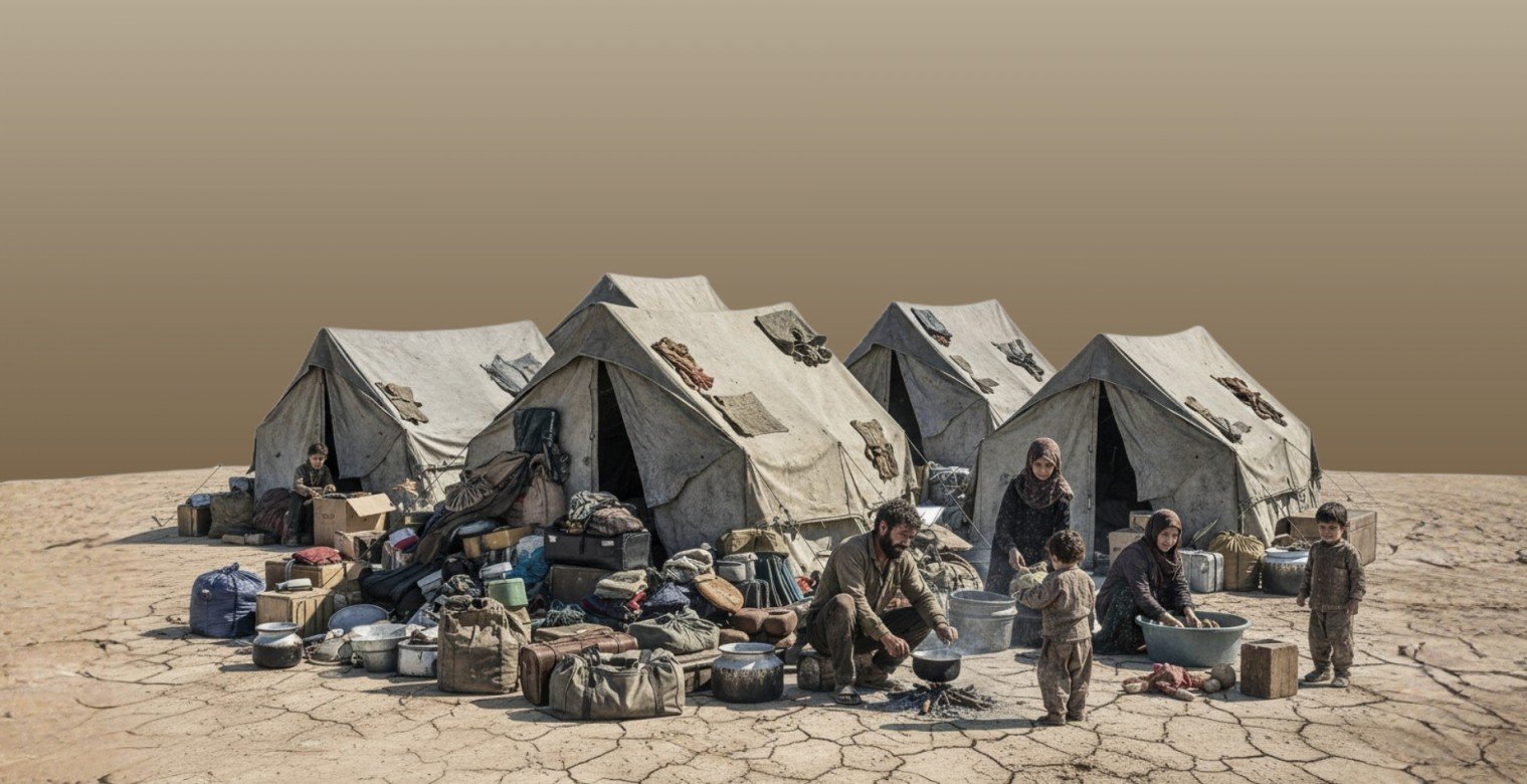 نازحون في العراء.. والأمنية الأولى خيمة