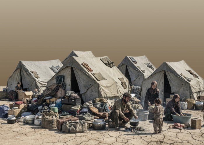 نازحون في العراء.. والأمنية الأولى خيمة